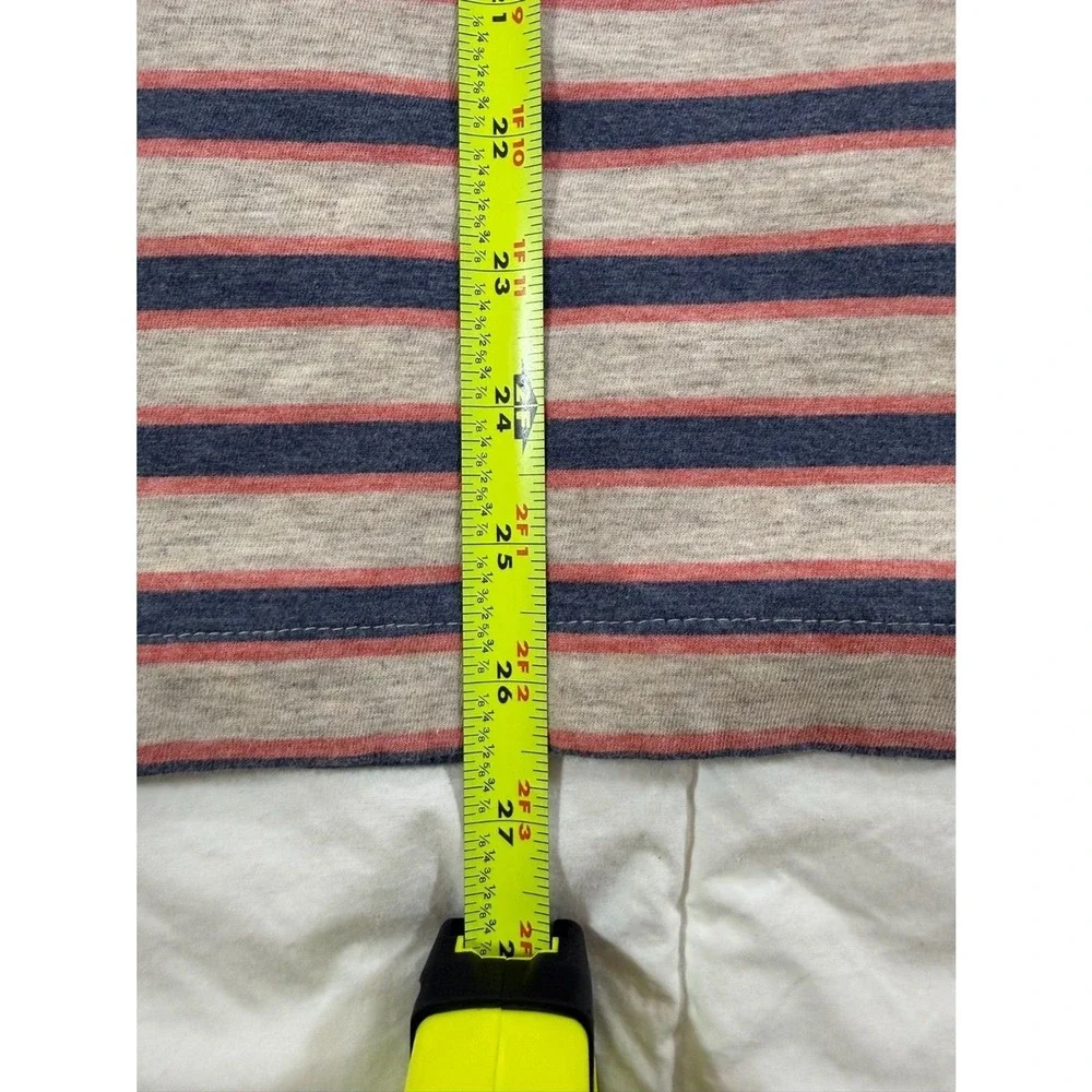 Patagonia Polo Shirt S Grey‎ Blue Pink Striped Organic Cotton Short Sleeve 52185